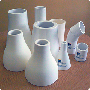 Alumina spigots, wear sleeves, bends and reducers
